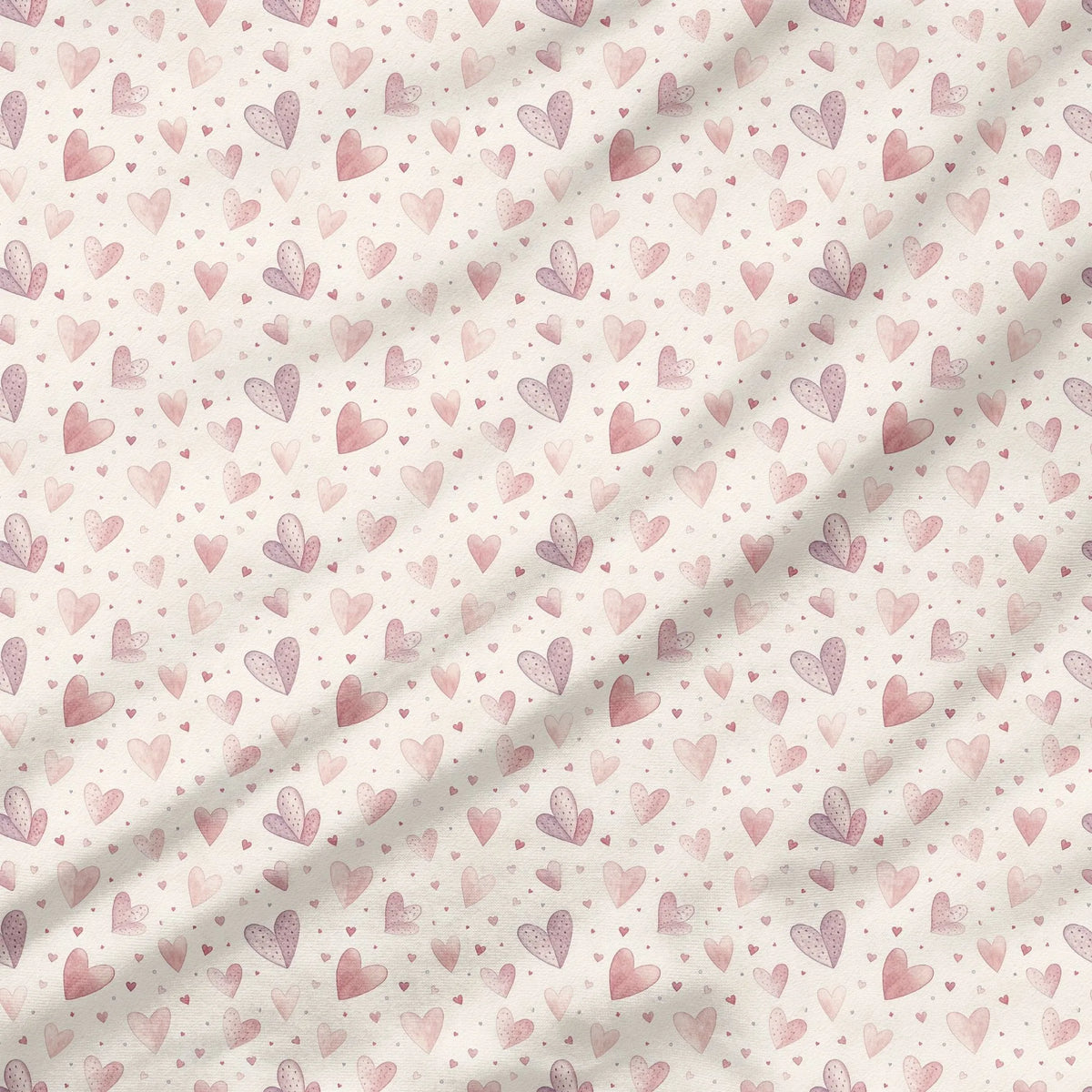 40 Pieces of Watercolor Preppy Love Printed Percale Cotton Fabric (CHP006)