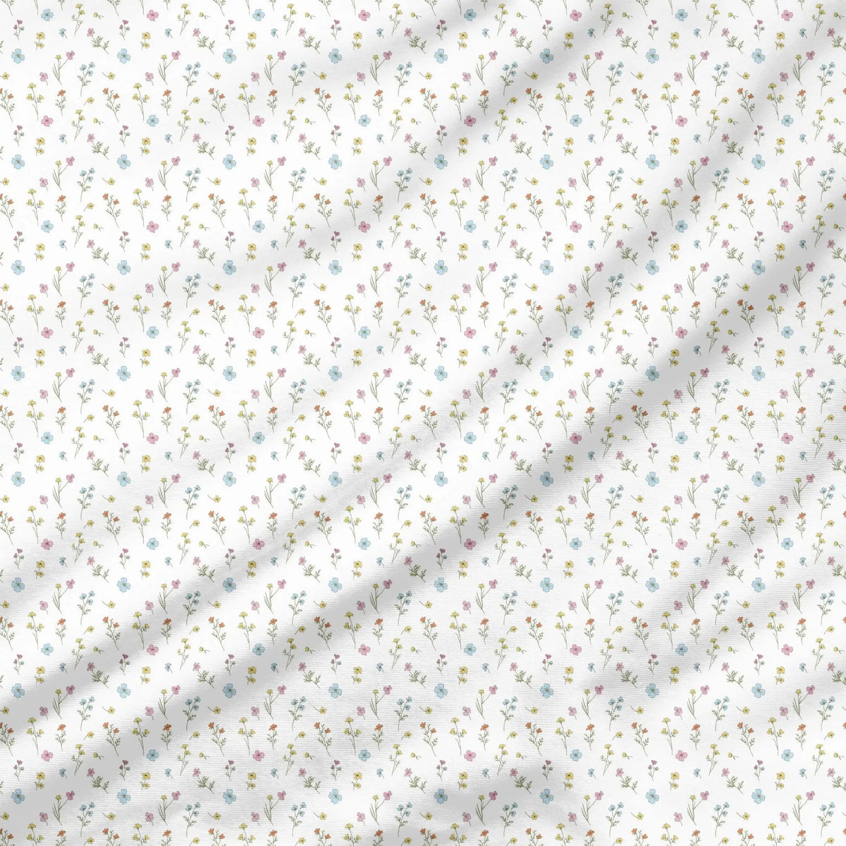 40 Pieces of Wildflowers Printed Percale Cotton Fabric (CHP001)