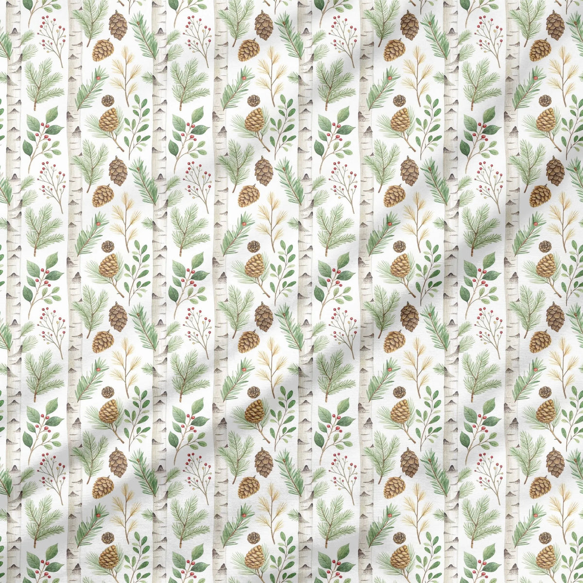 40 Pieces of Winter woodland Printed Percale Cotton Fabric (CHP004)