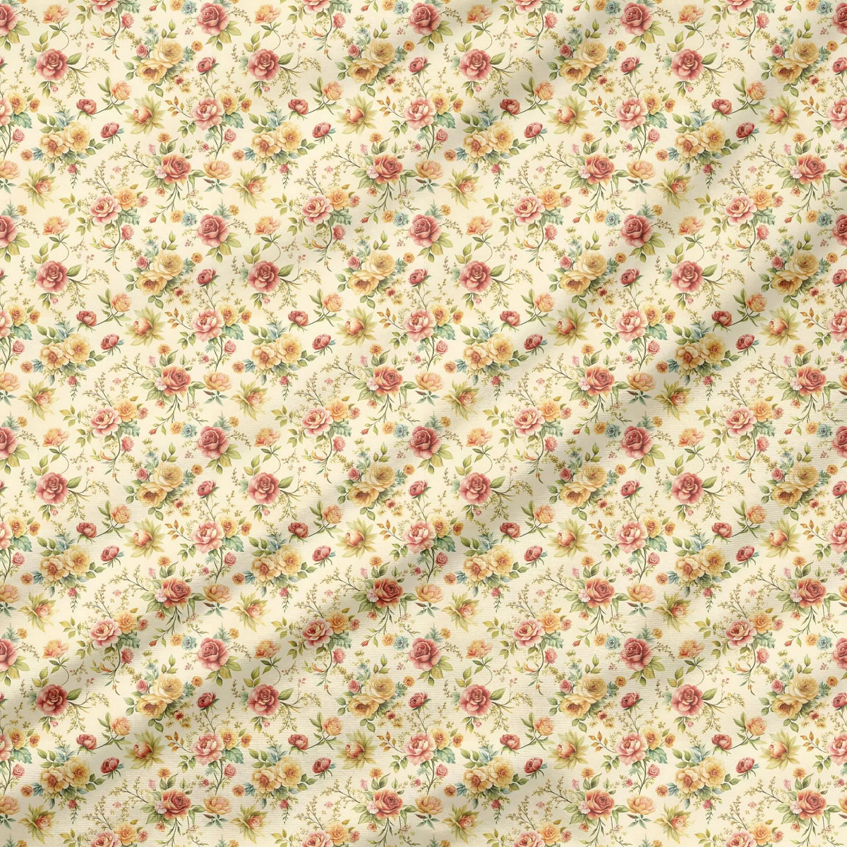 40 Pieces of yellow vintage Printed Percale Cotton Fabric (CHP002)
