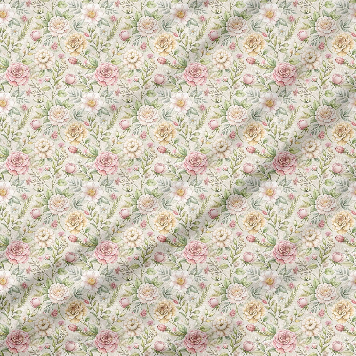 40 Pieces of yellow vintage Printed Percale Cotton Fabric (CHP002)